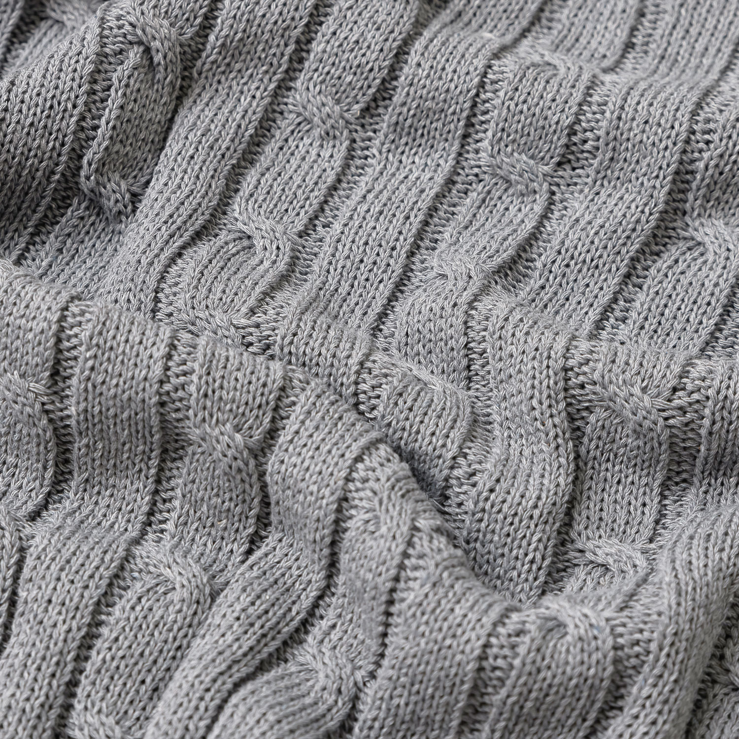 Плед Фадо (Fado) вязаный, серый (без подарочной коробки)-4