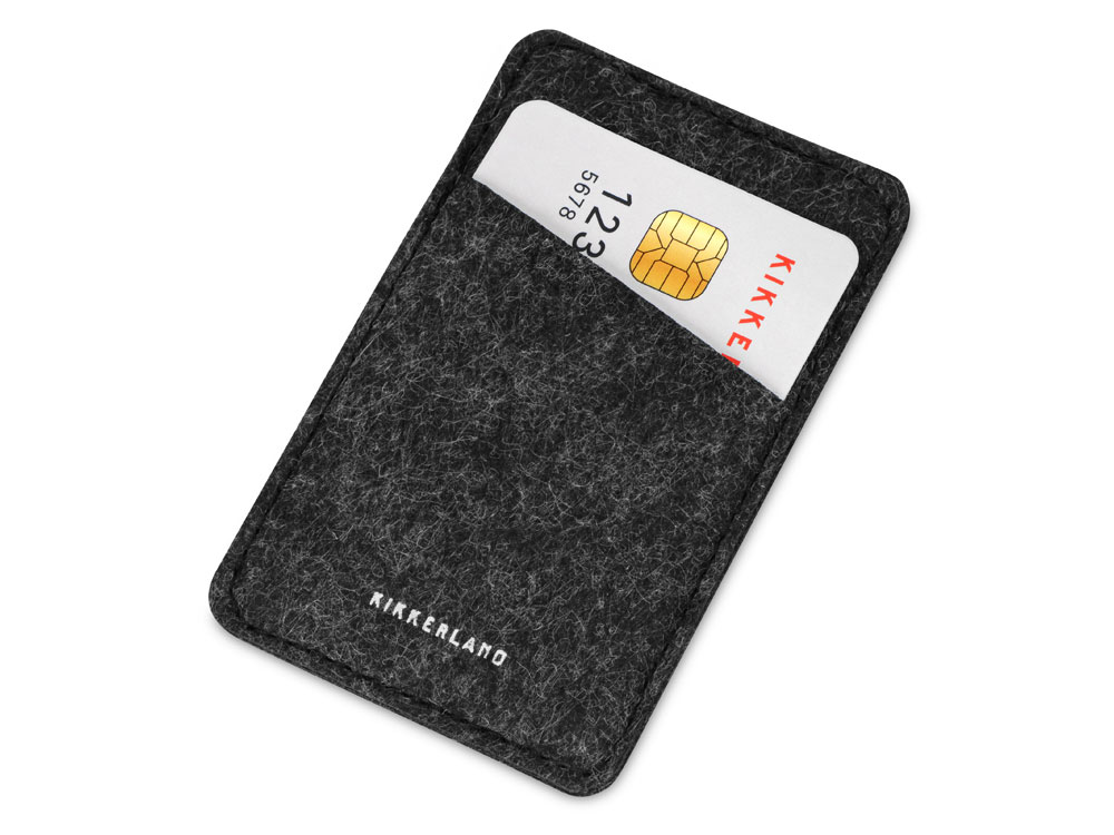 Картхолдер с креплением на телефон Slot, темно-серый-1