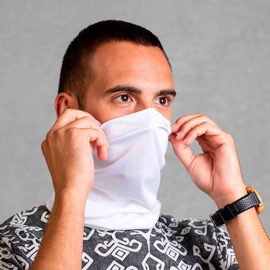 Шарф-бандана NICAL, белый, 48 x 26 см, антибактериальный полиэстер, белый-2