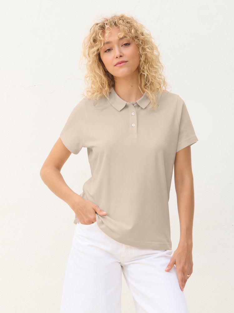 Рубашка поло женская Pulse Women, синяя (деним)-4