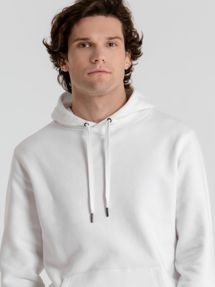 Толстовка с капюшоном унисекс King, белая-4