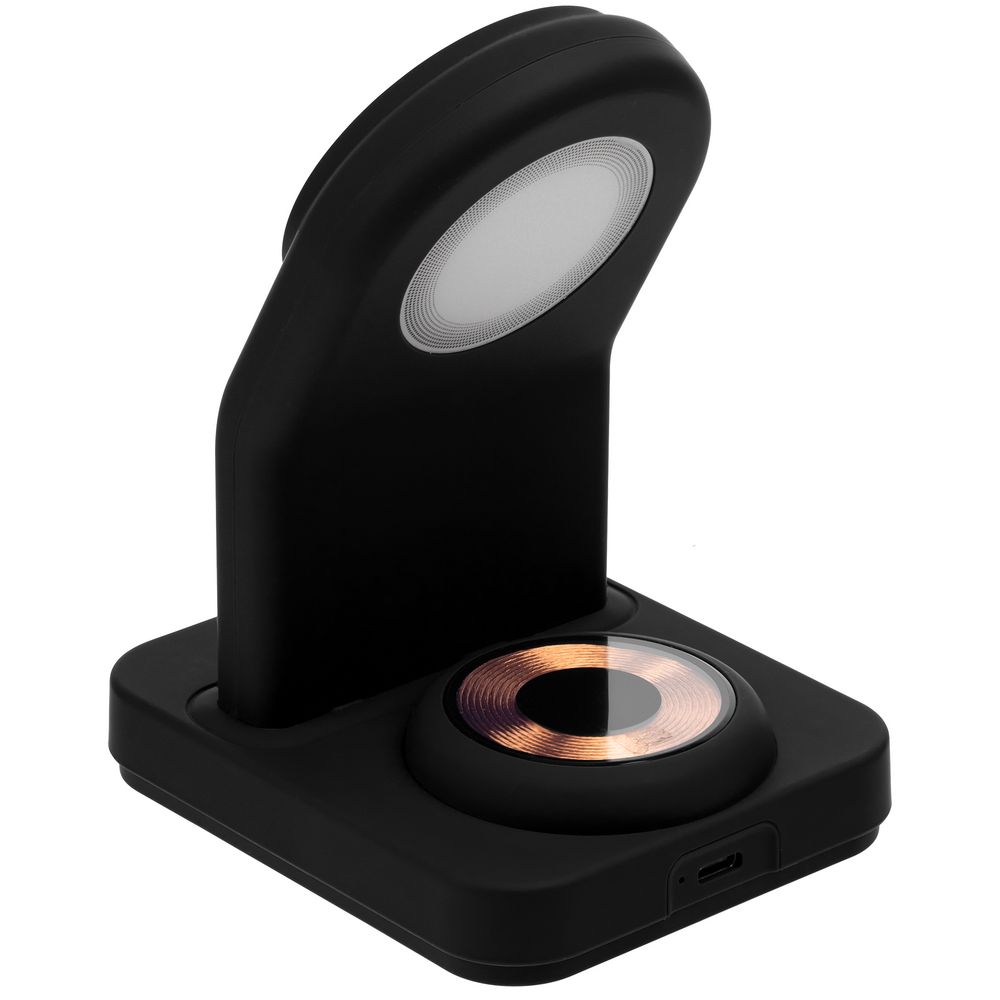 Зарядная станция с подсветкой Cooper Duo, черная-2