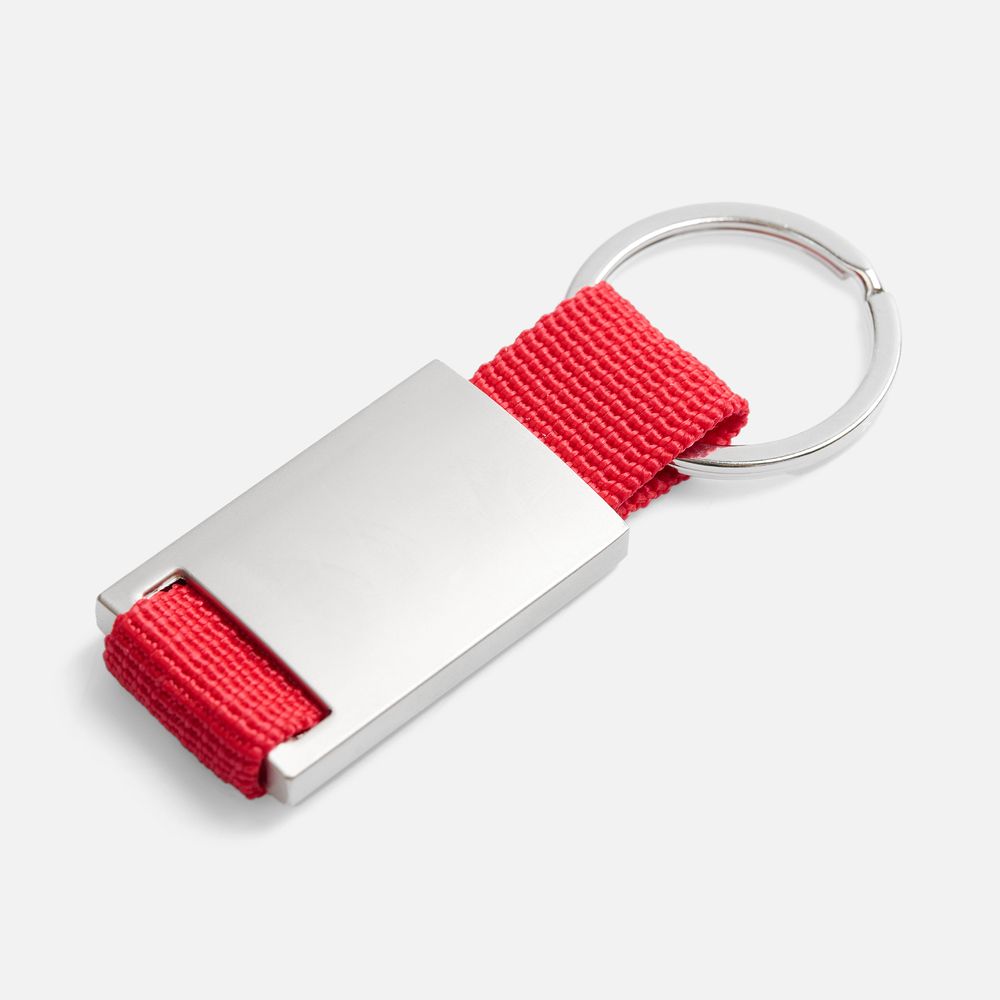 Брелок Inlet с тканевой вставкой, красный-1