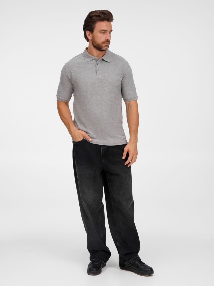 Рубашка поло унисекс Upswing, серый меланж-3