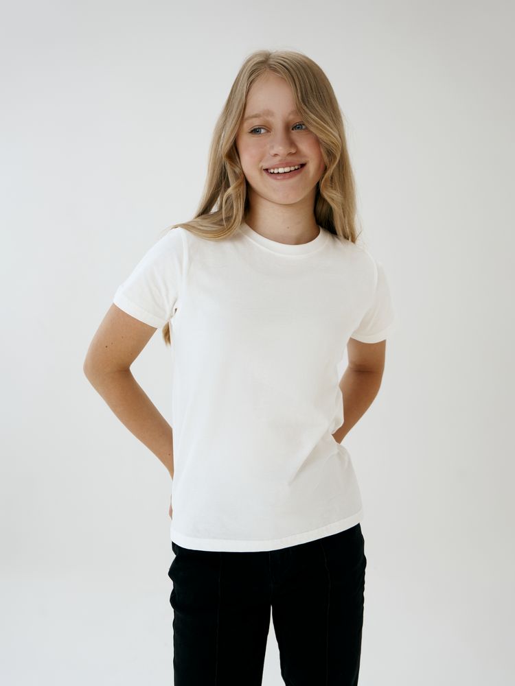 Футболка детская T-Bolka Kids, белая (теплый оттенок)-4
