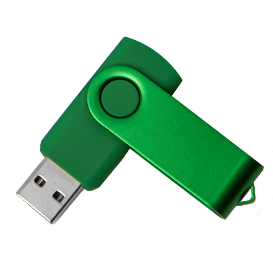 USB flash-карта DOT (16Гб), зеленый, 5,8х2х1,1см, пластик, металл, зеленый-1