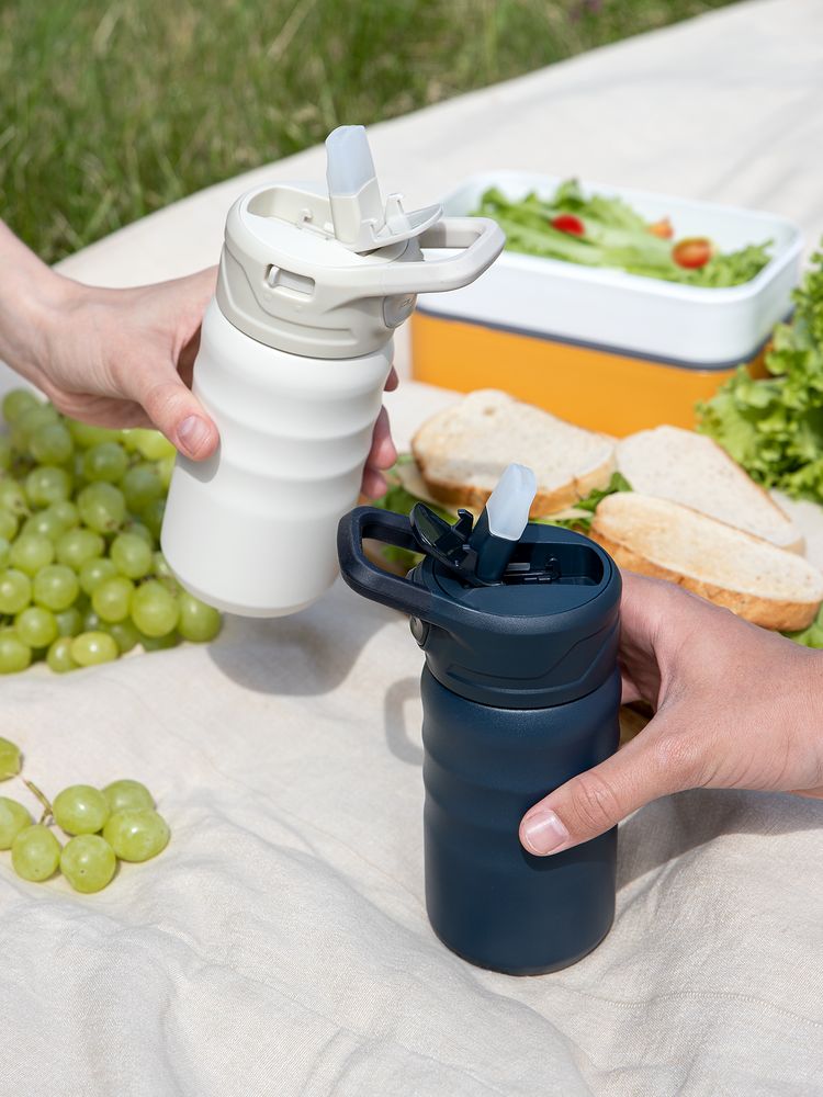 Термобутылка Fujisan 2.0 без логотипа, белая (молочная)-9