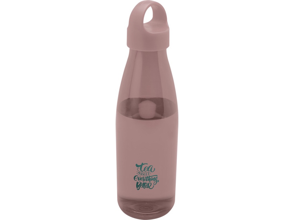 Bergen бутылка для воды объемом 800 мл из переработанной пластмассы, пыльно-розовый-3
