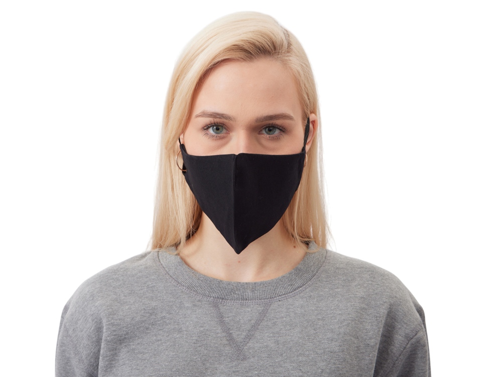 Хлопковая защитная маска для лица многоразовая анатомической формы без шва-3