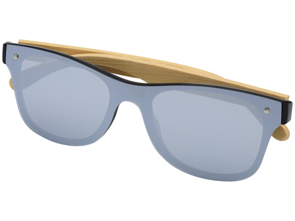 Солнцезащитные очки Tan с бамбуковыми дужками - Серебристый-2