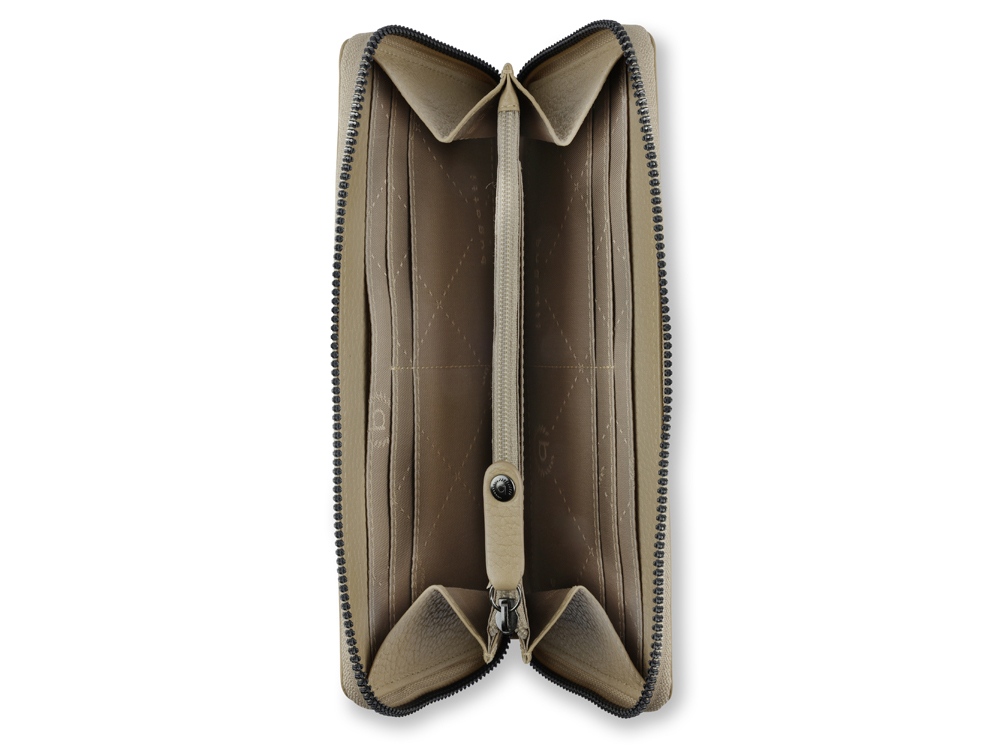 Кошелёк женский BUGATTI Elsa, с защитой RFID, песочного цвета, воловья кожа/полиэстер, 18,7х2х10 см-2