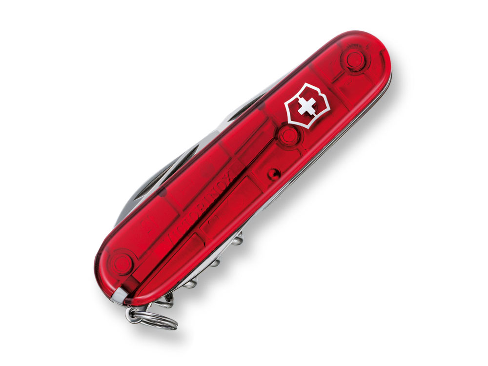 Нож перочинный VICTORINOX Spartan, 91 мм, 12 функций, полупрозрачный красный-2