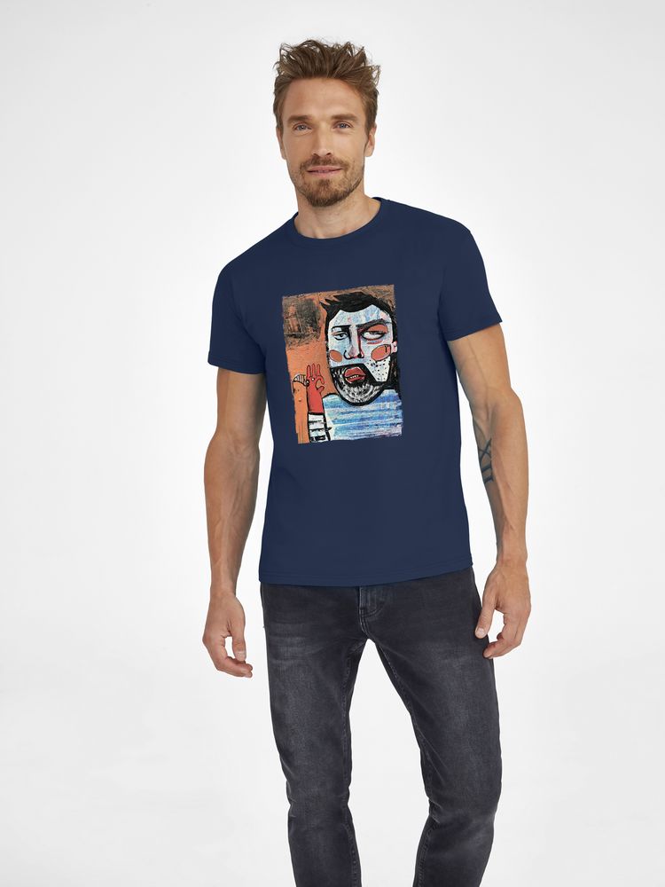 Футболка «У матросов нет вопросов», кобальт (темно-синяя)-1