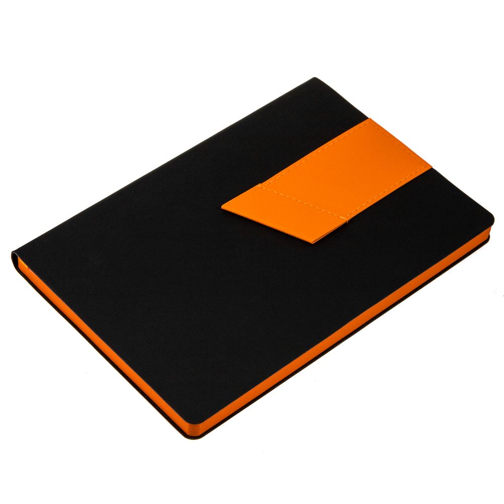 Ежедневник Bookmark, недатированный, черный с оранжевым-2