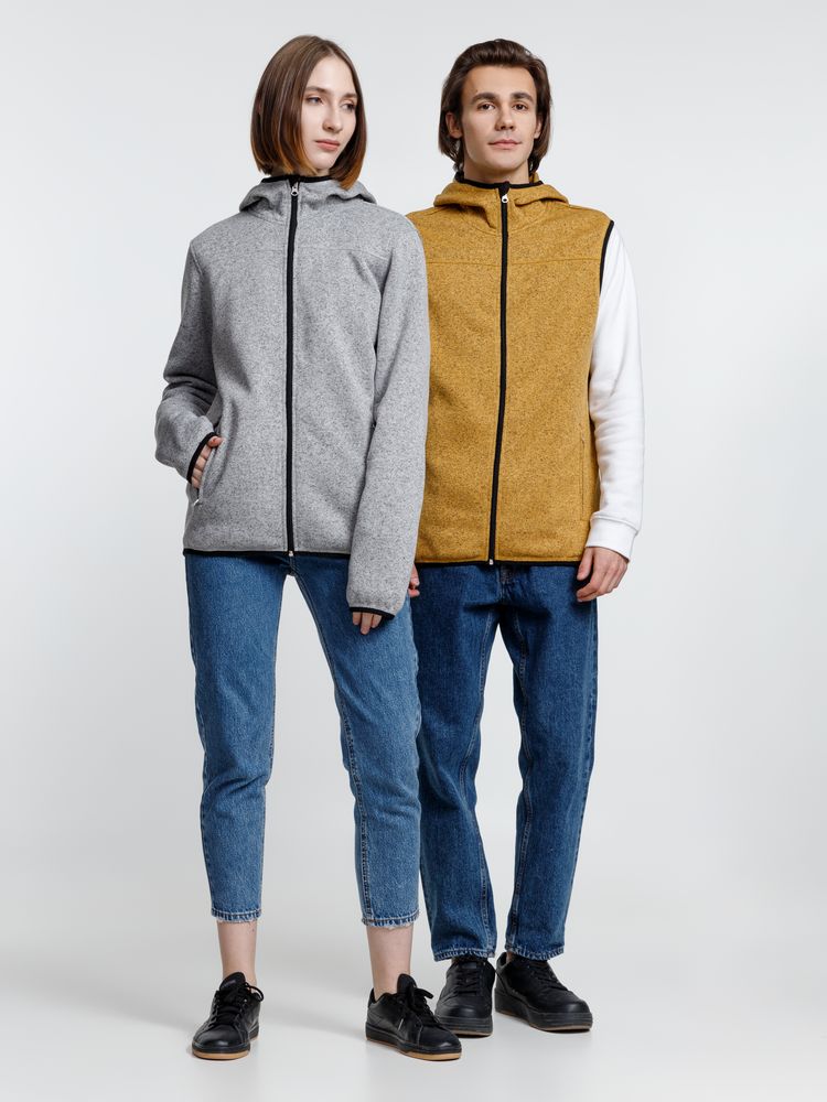 Жилет с капюшоном унисекс Gotland, горчичный-7