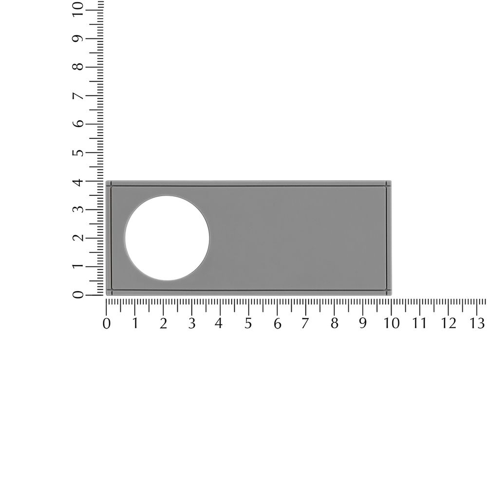 Лейбл из ПВХ с вырубкой «Круг», серый-2