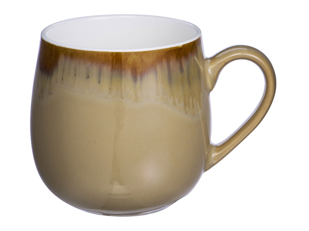 Кружка с вулканическим эффектом по краю Etna, 440 мл, бежевый-1