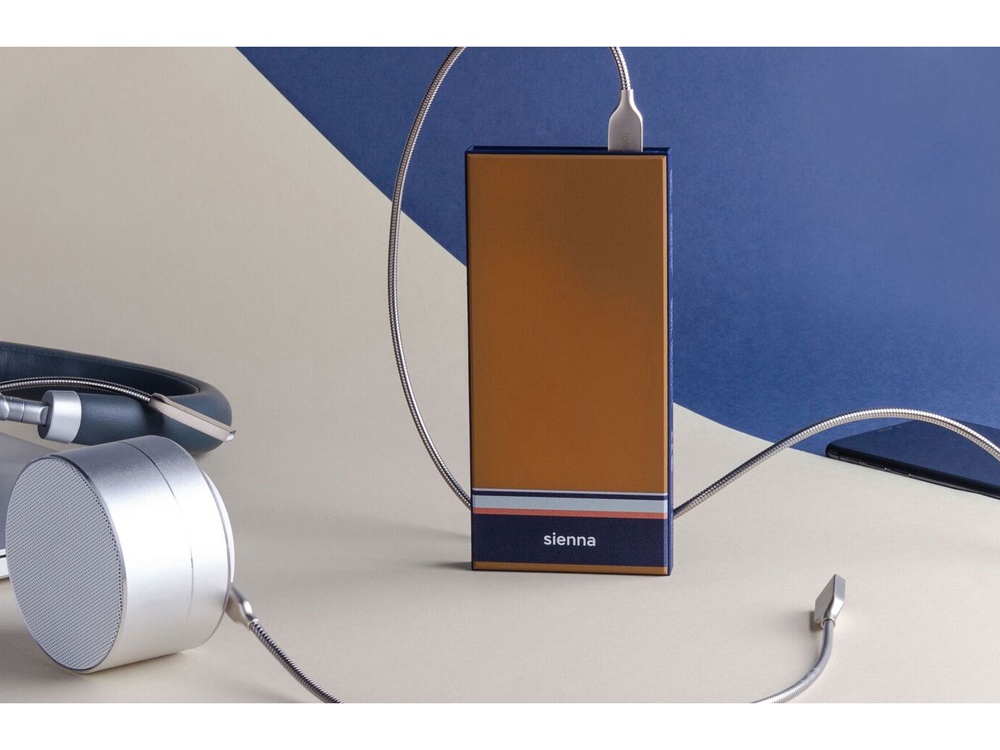 Внешний аккумулятор Rombica NEO ARIA Sienna, 10000мАч, Soft-touch, PD, QCharge, Type-C, охра/синий-6