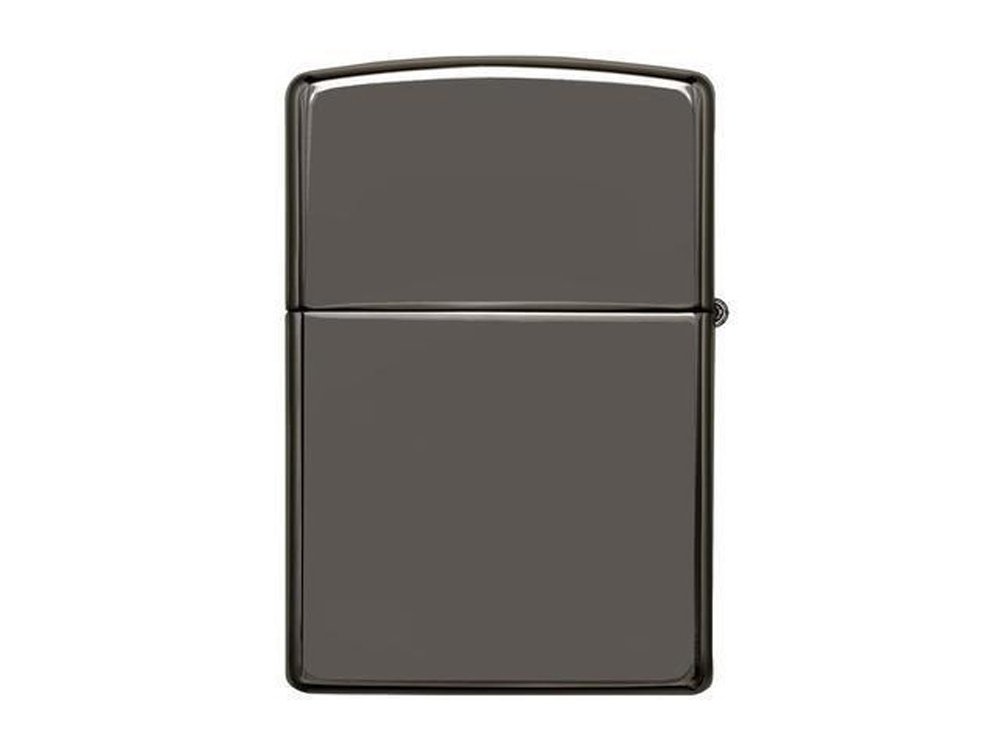 Зажигалка ZIPPO Classic с покрытием Black Ice, латунь/сталь, чёрная, глянцевая, 38x13x57 мм-1