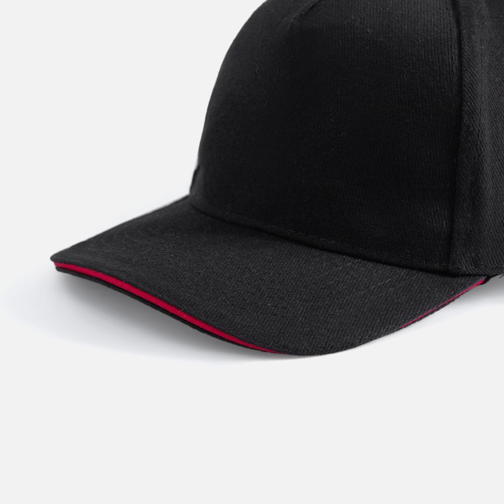 Бейсболка Long Beach, черная с красным-2