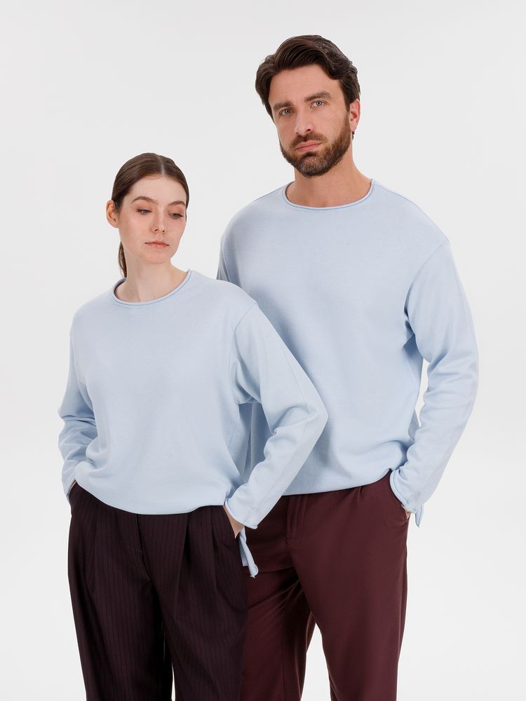 Лонгслив унисекс Siluetti Fuori, светло-голубой-5