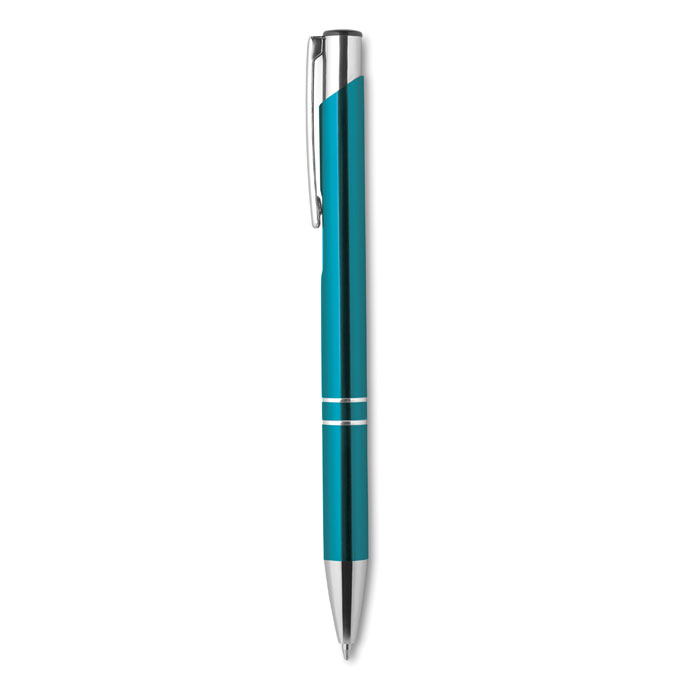 Recycled aluminium ball pen, бирюзовый-0