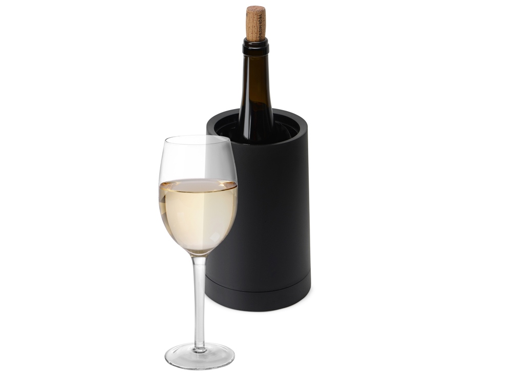 Охладитель Cooler Pot 2.0 для бутылки цельный, черный-0