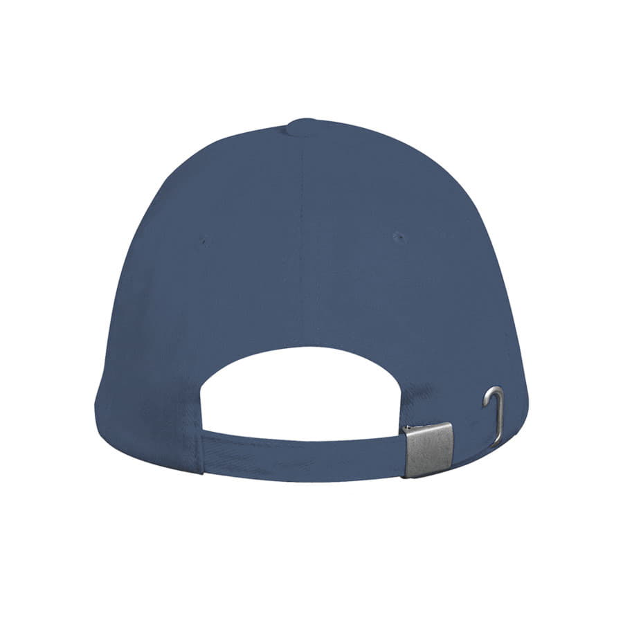 Бейсболка LONG BEACH, 5 клиньев, металлическая застежка, темно-синий, серый-3