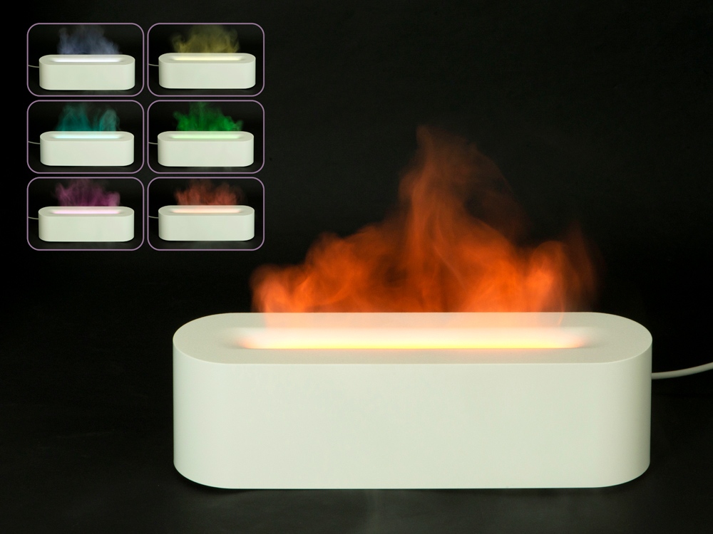 Увлажнитель с эффектом пламени Flame, белый-10