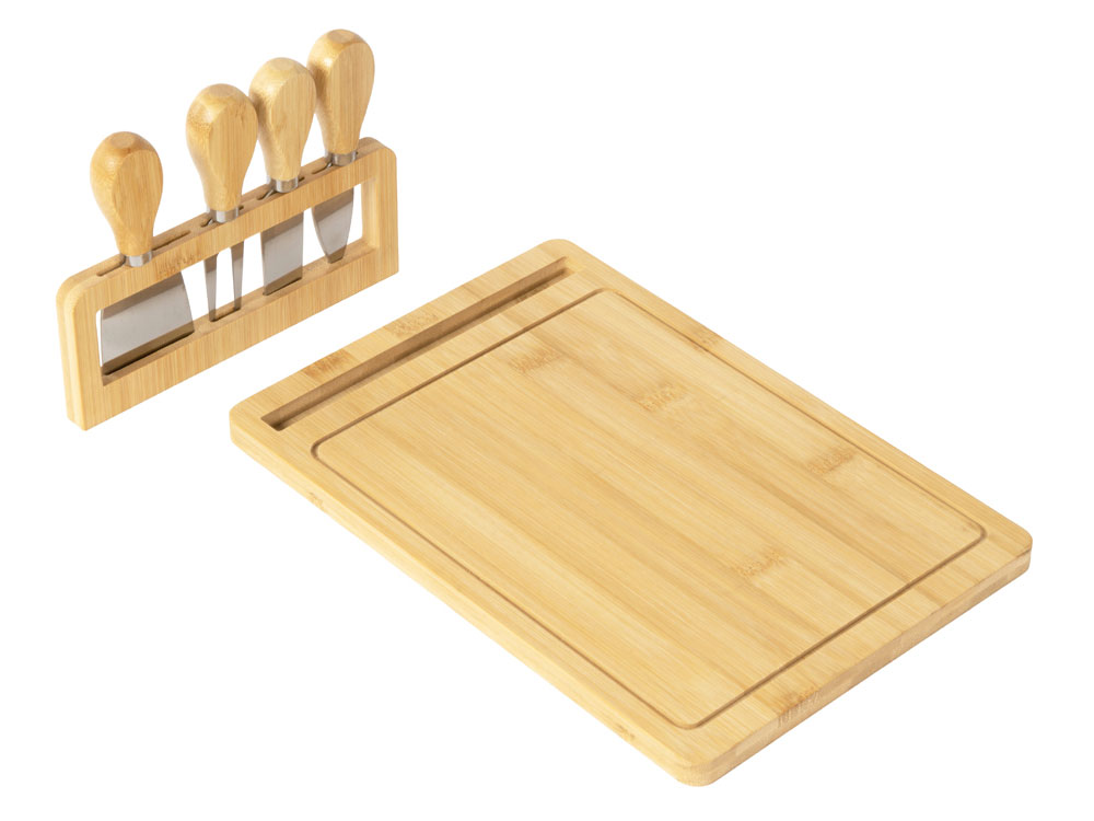 Набор для сыра из бамбука со съемной подставкой Camembert-2