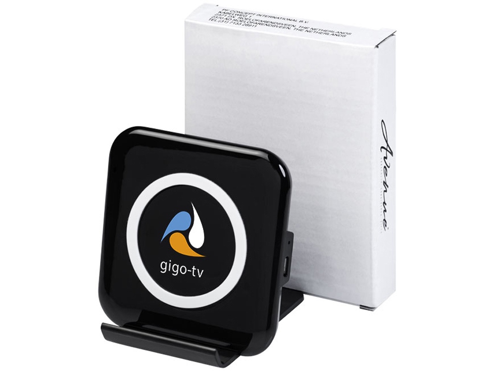 Беспроводная зарядка-подставка для смартфона Catena, черный-6