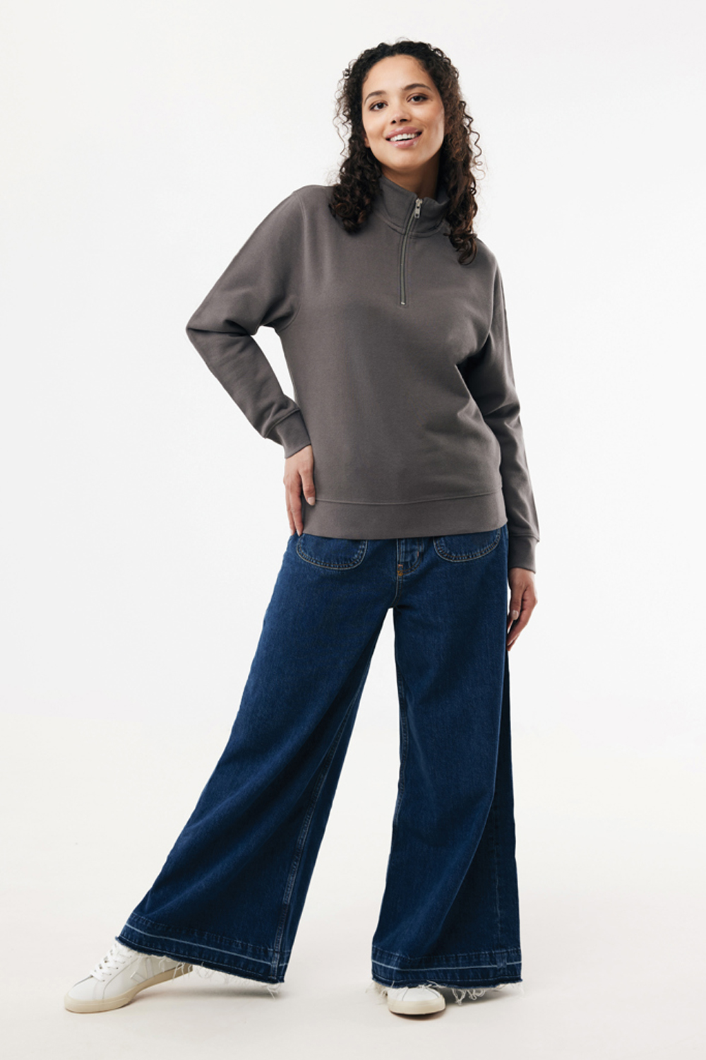 Свитшот на молнии Iqoniq Elgon из переработанного хлопка, 300 г/м²-9