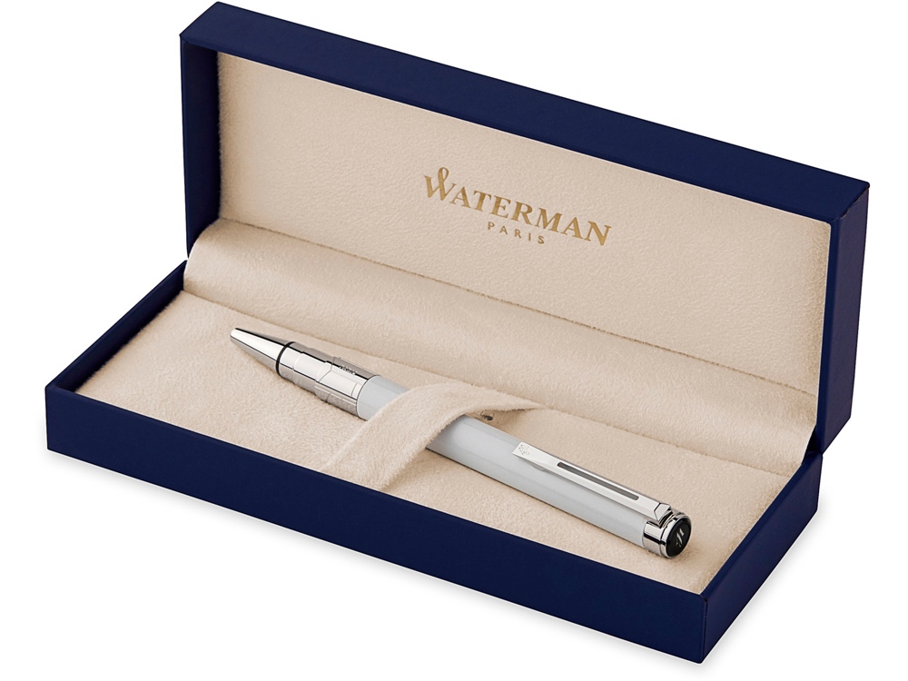 Ручка шариковая Waterman Perspective Pure White CT M, белый/серебристый-1