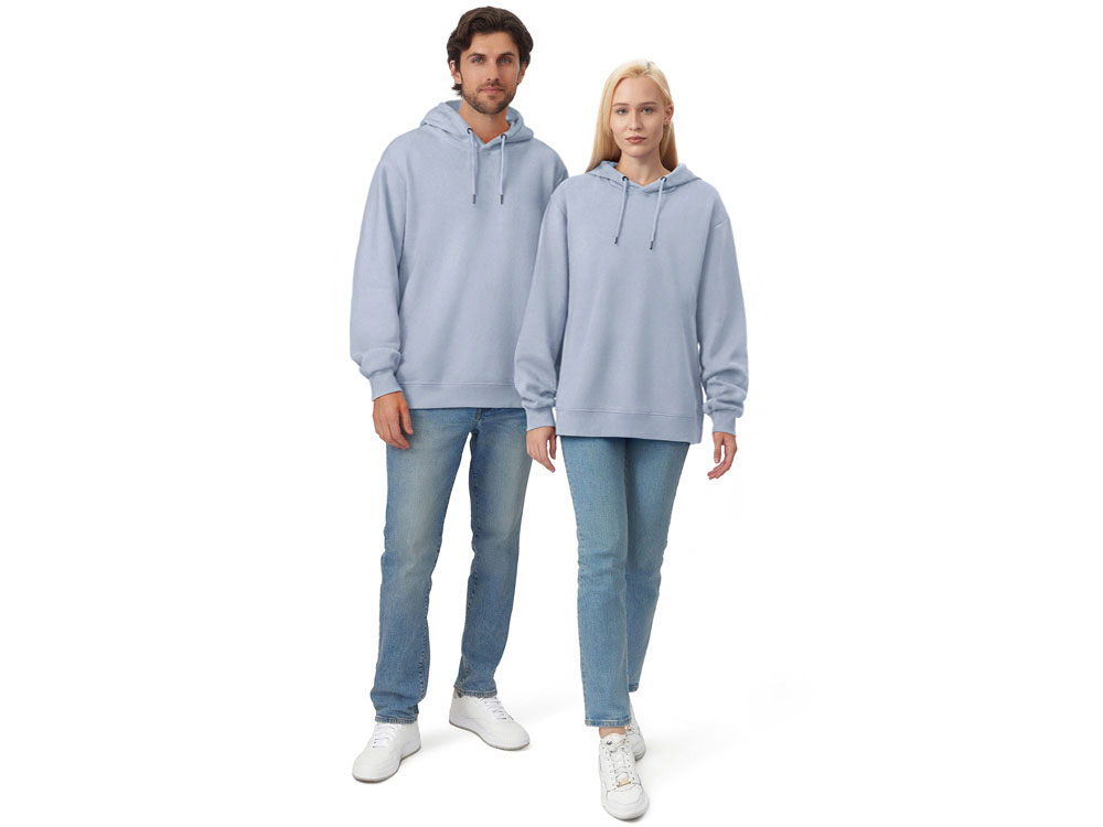 Толстовка с капюшоном оверсайз Lisbon унисекс, небесно-голубой-7