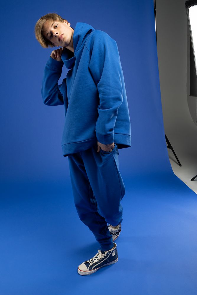 Худи унисекс H1, синее-1