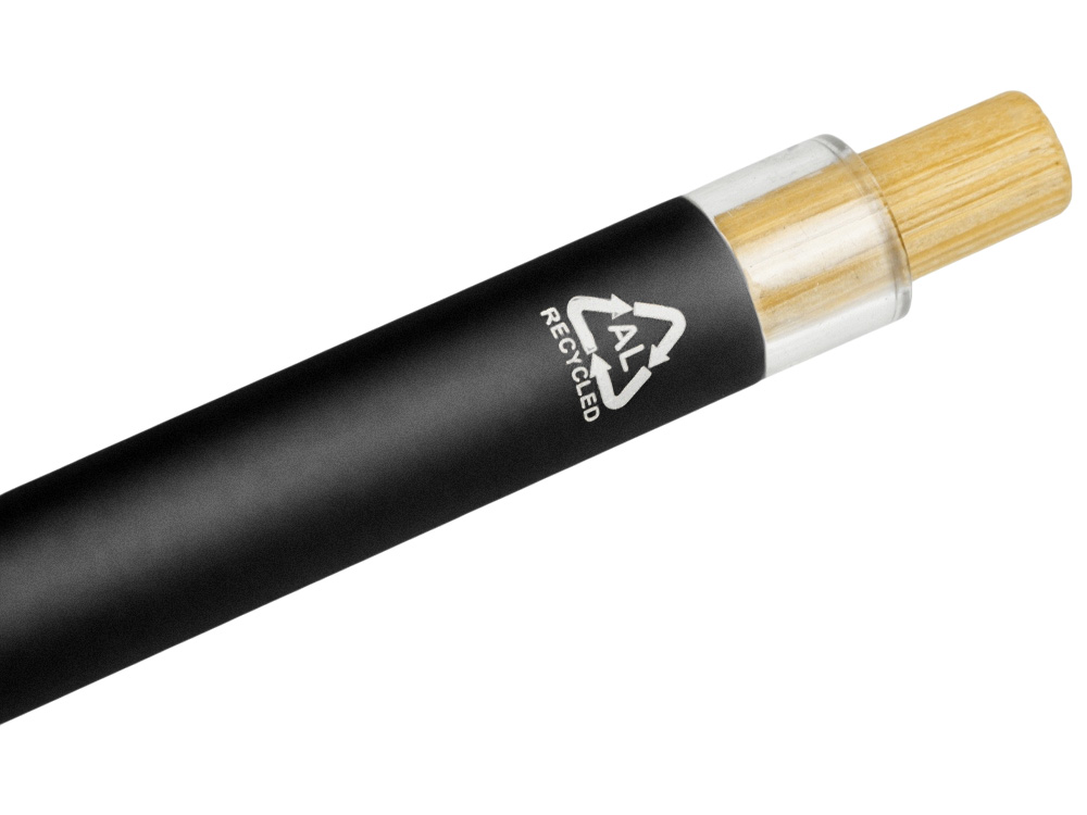 Ручка из переработанного алюминия Blossom, черный-3