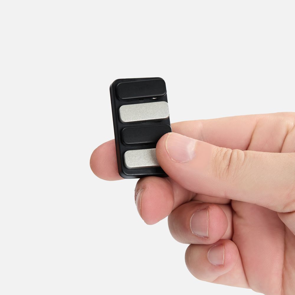 Антистресс-кликер Clacky, черный с серебристым-2