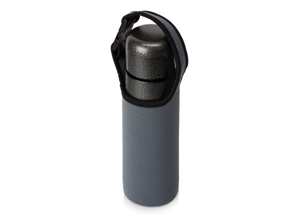 Чехол неопреновый Ferry для бутылки и термосов, серый-4