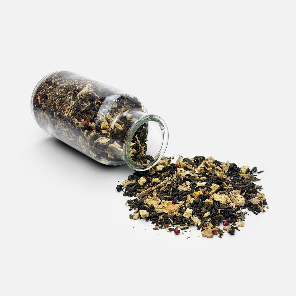 Чай «Сокочай», зеленый с соком имбиря, яблоком, гвоздикой и розовым перцем-3