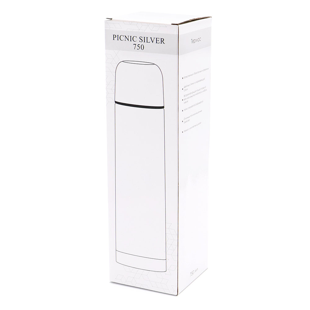 Термос Picnic Silver 750 мл , Серебристый-2