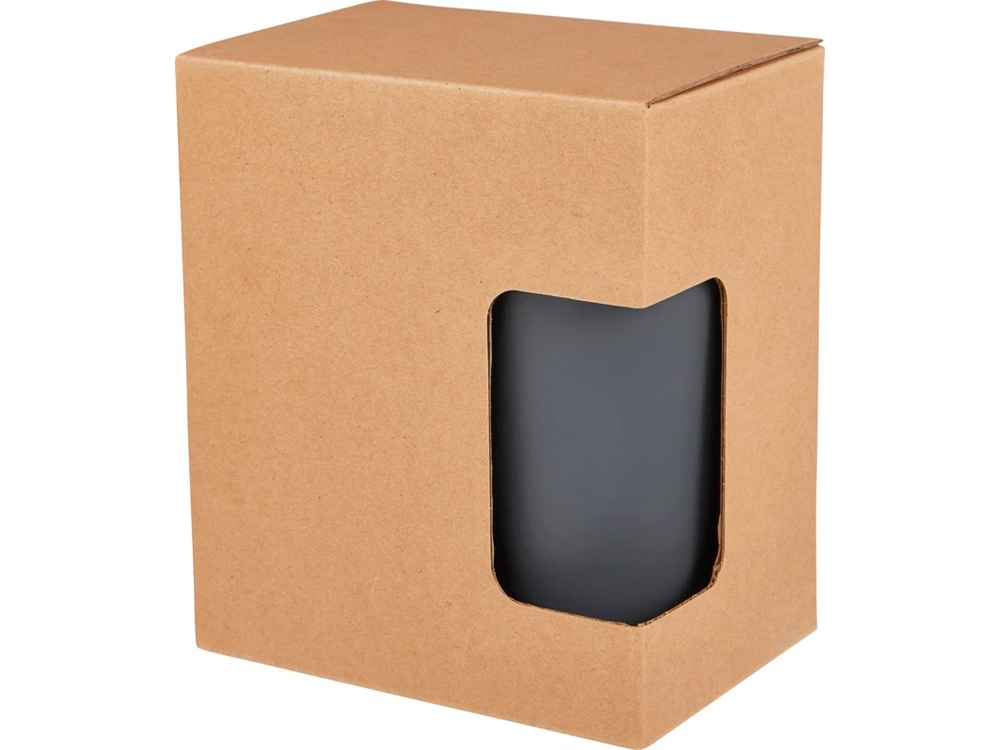 Кружка Nordia объемом 400 мл из переработанных материалов с двойными стенками, серый-4