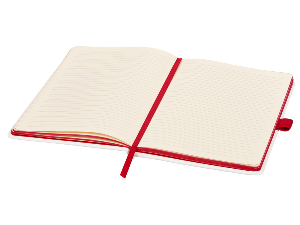 Блокнот ColorNote White, твердая обложка A5, 80 листов, белый с красным-2