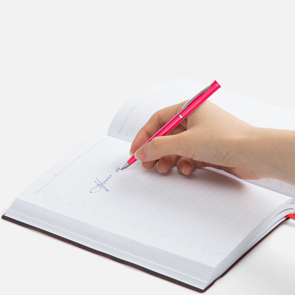 Ручка шариковая Euro Chrome, розовая-3