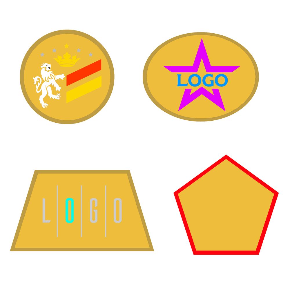 Шеврон из габардина Gabo L, желтый-0