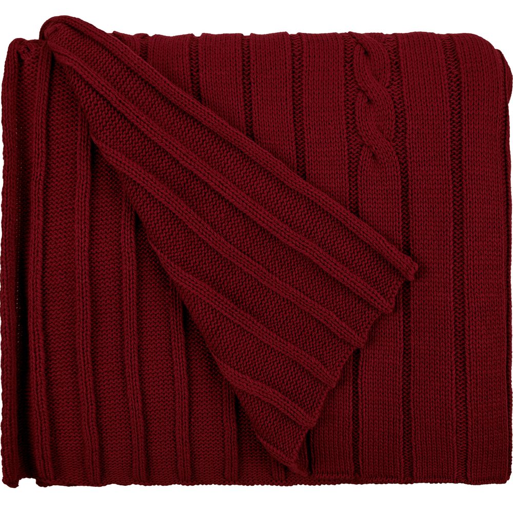 Плед Tressa, темно-красный-3