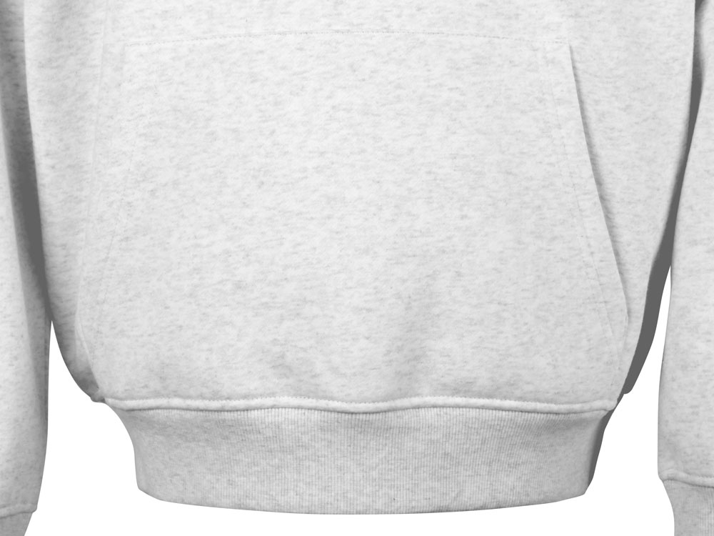 Толстовка с капюшоном оверсайз Berlin унисекс, белый меланж-11