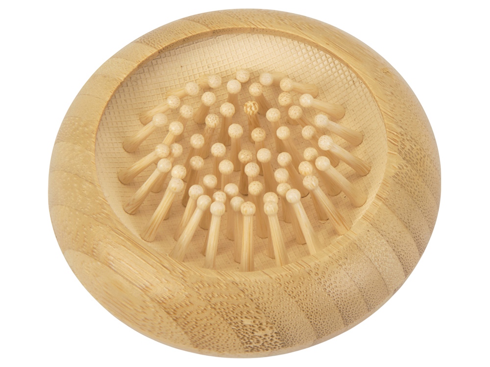 Расческа с зеркалом из бамбука Daisy, натуральный-2