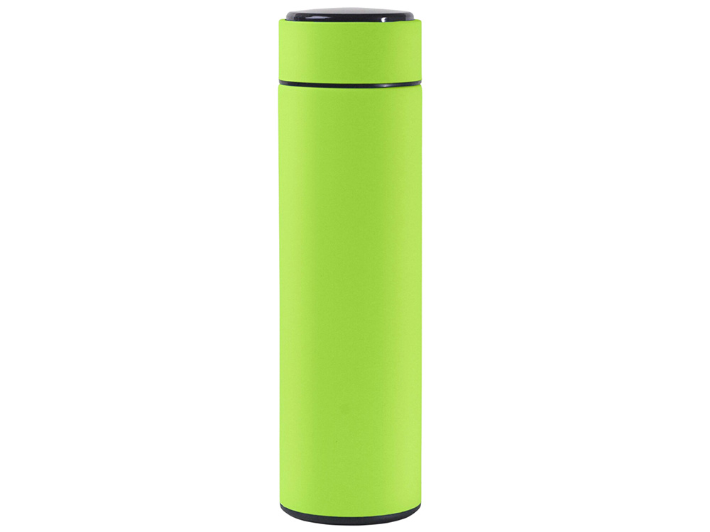 Термос FAMILY MARK LED, soft touch (Светло-зелёный)-1