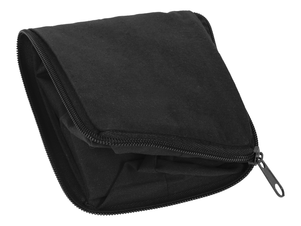 Складывающаяся сумка Skit из хлопка на молнии, черный-7