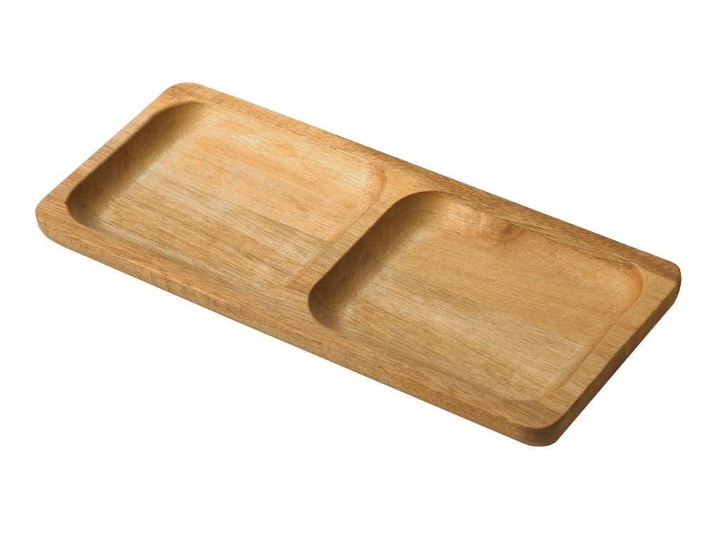 Менажница из акации с двумя секциями Almond-0